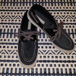 Sperry Top-Slider Black/Glittery Shoes